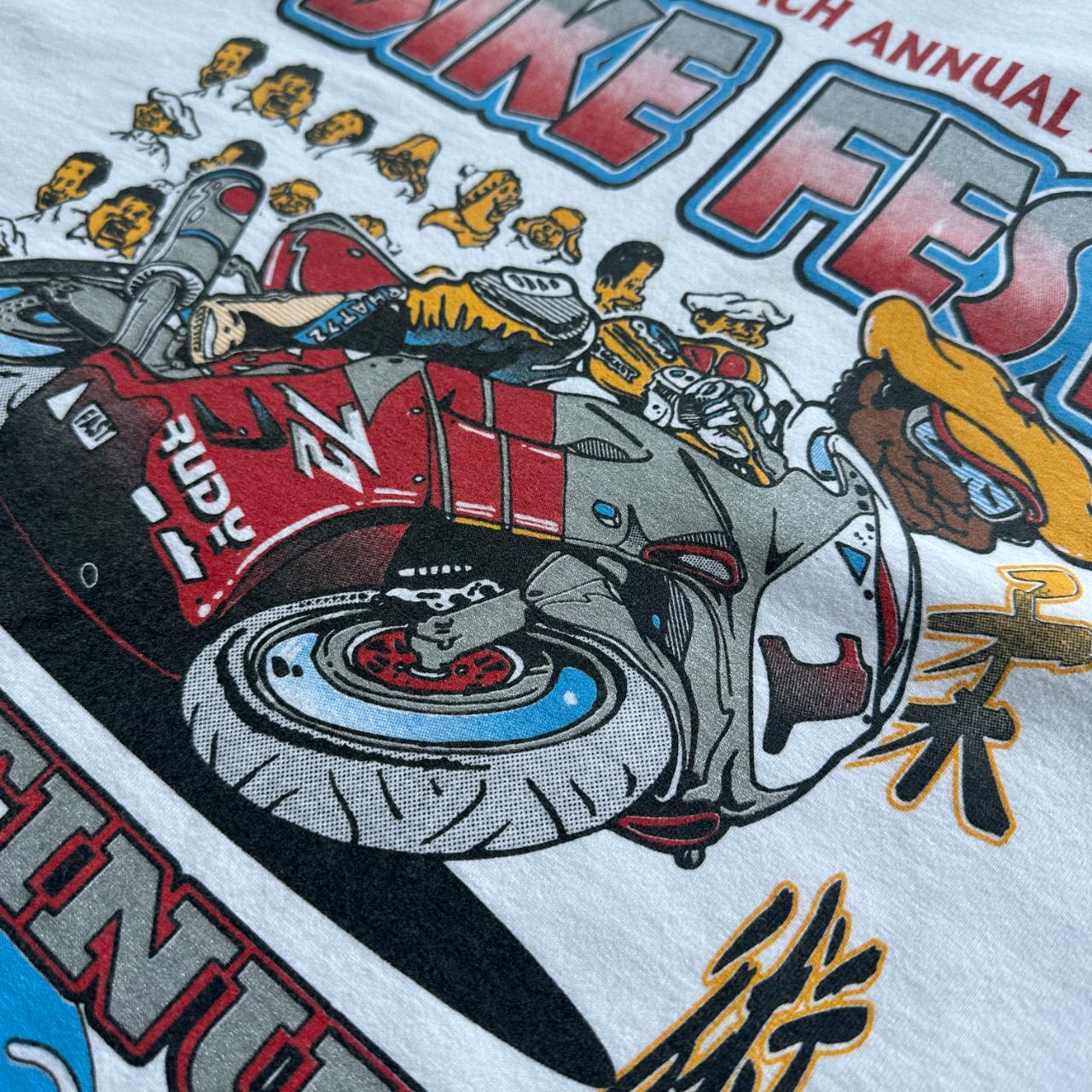 White Bike Fest 2002 Atlanta 00s Vintage T-shirt - Large