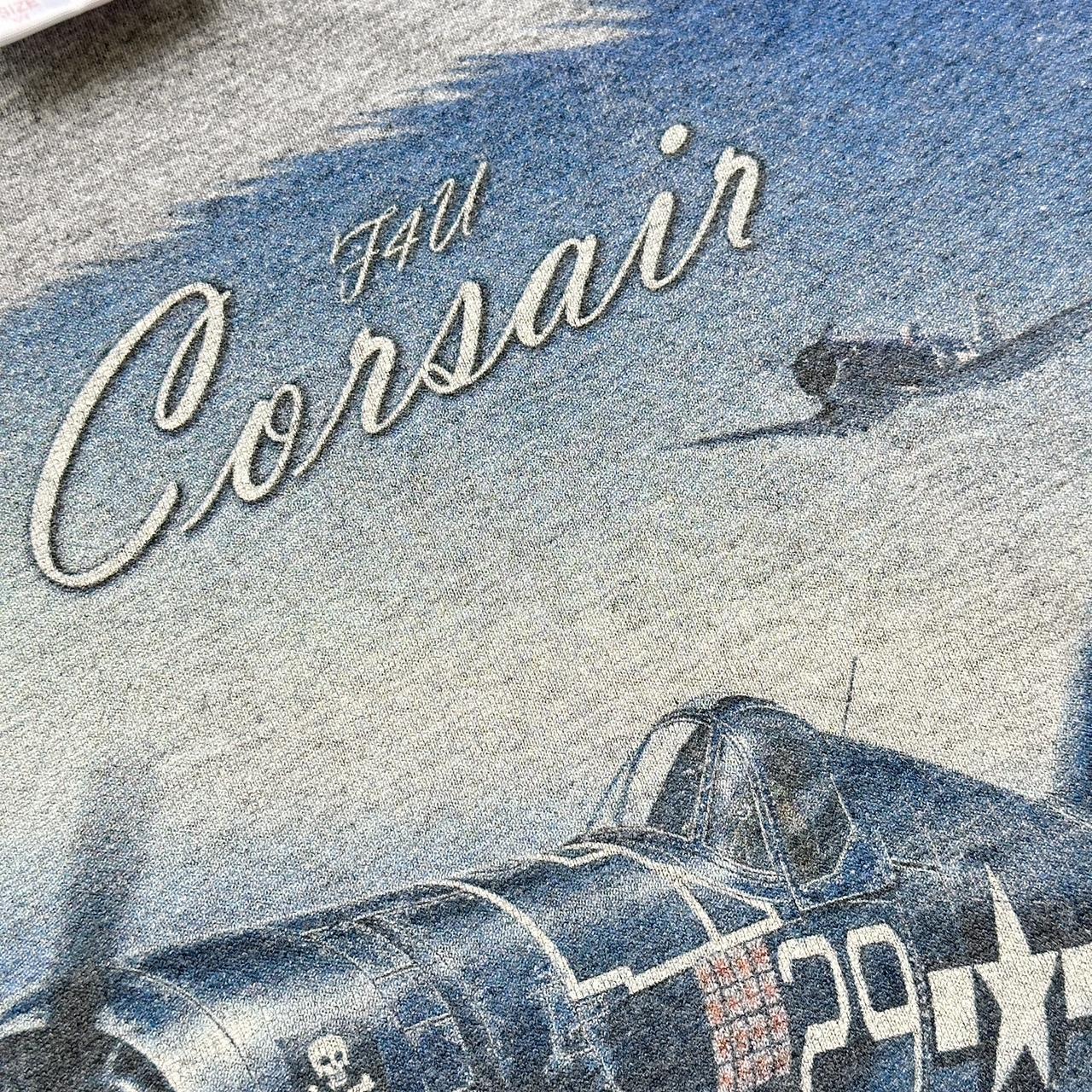 Grey Fighter Jet Vintage T-shirt - XL