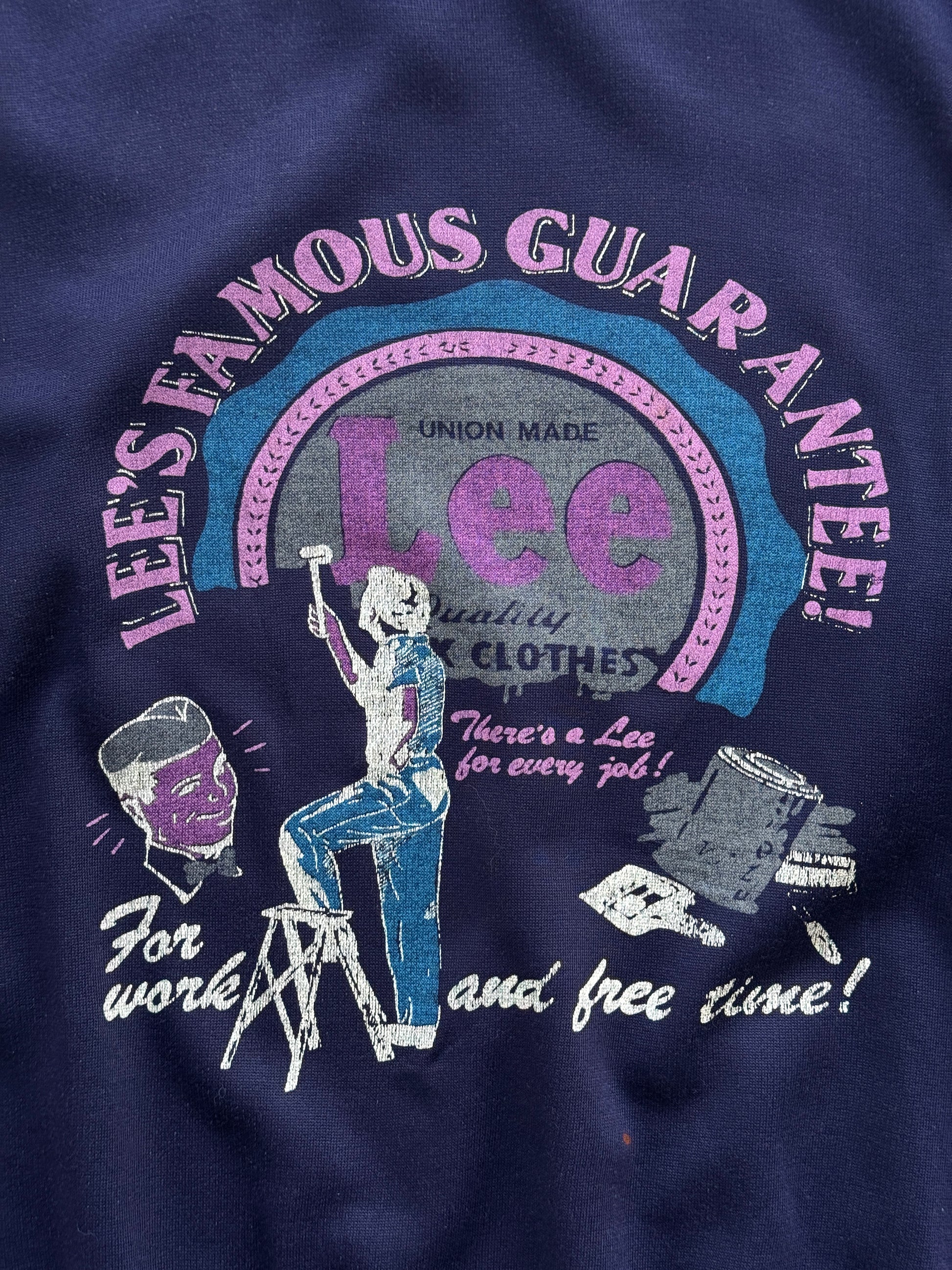 Lee Famous Guarantee Union Made 90's Vintage Sweatshirt - XL
