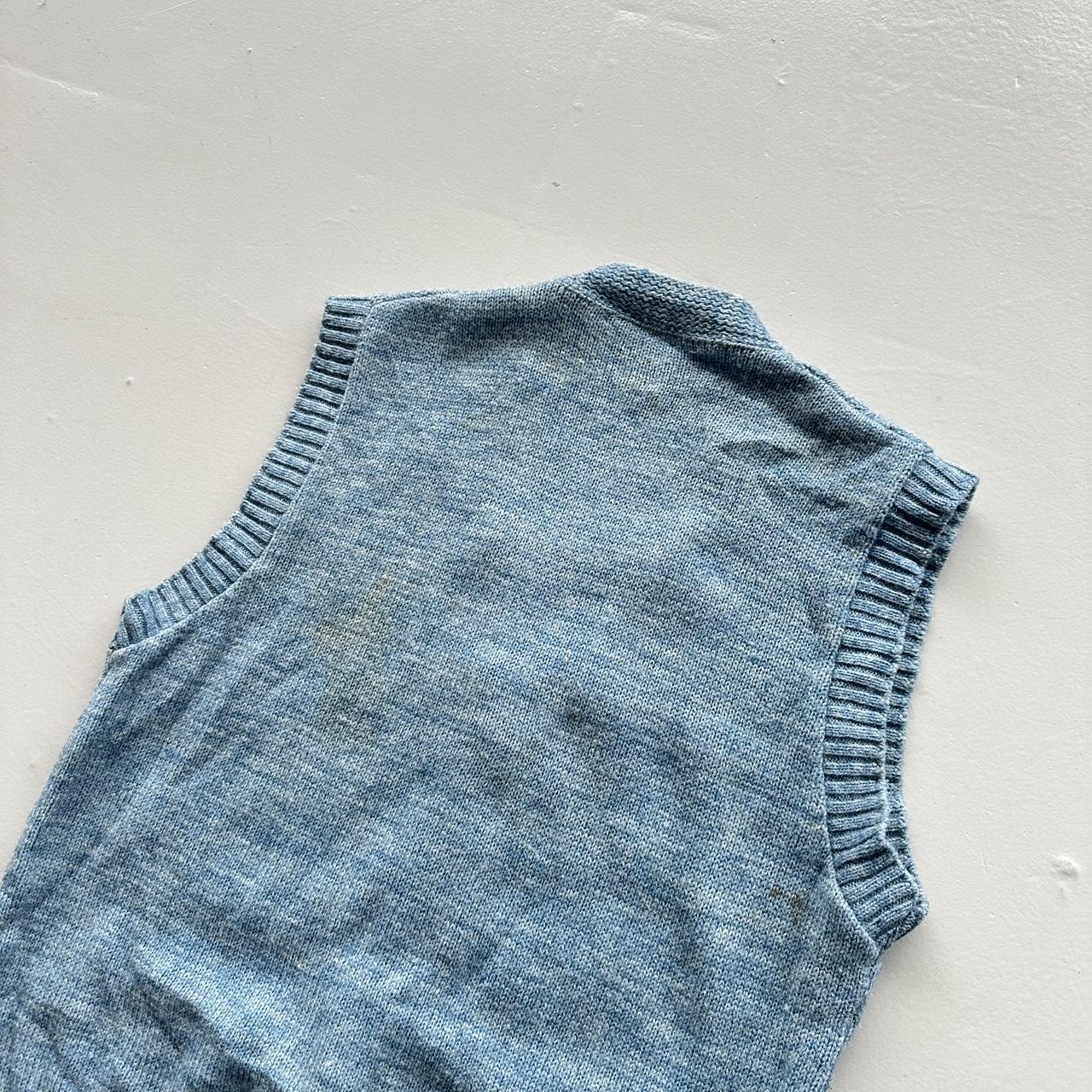 Blue Lahmar 90s Vintage Woollen Sweater Vest - Small
