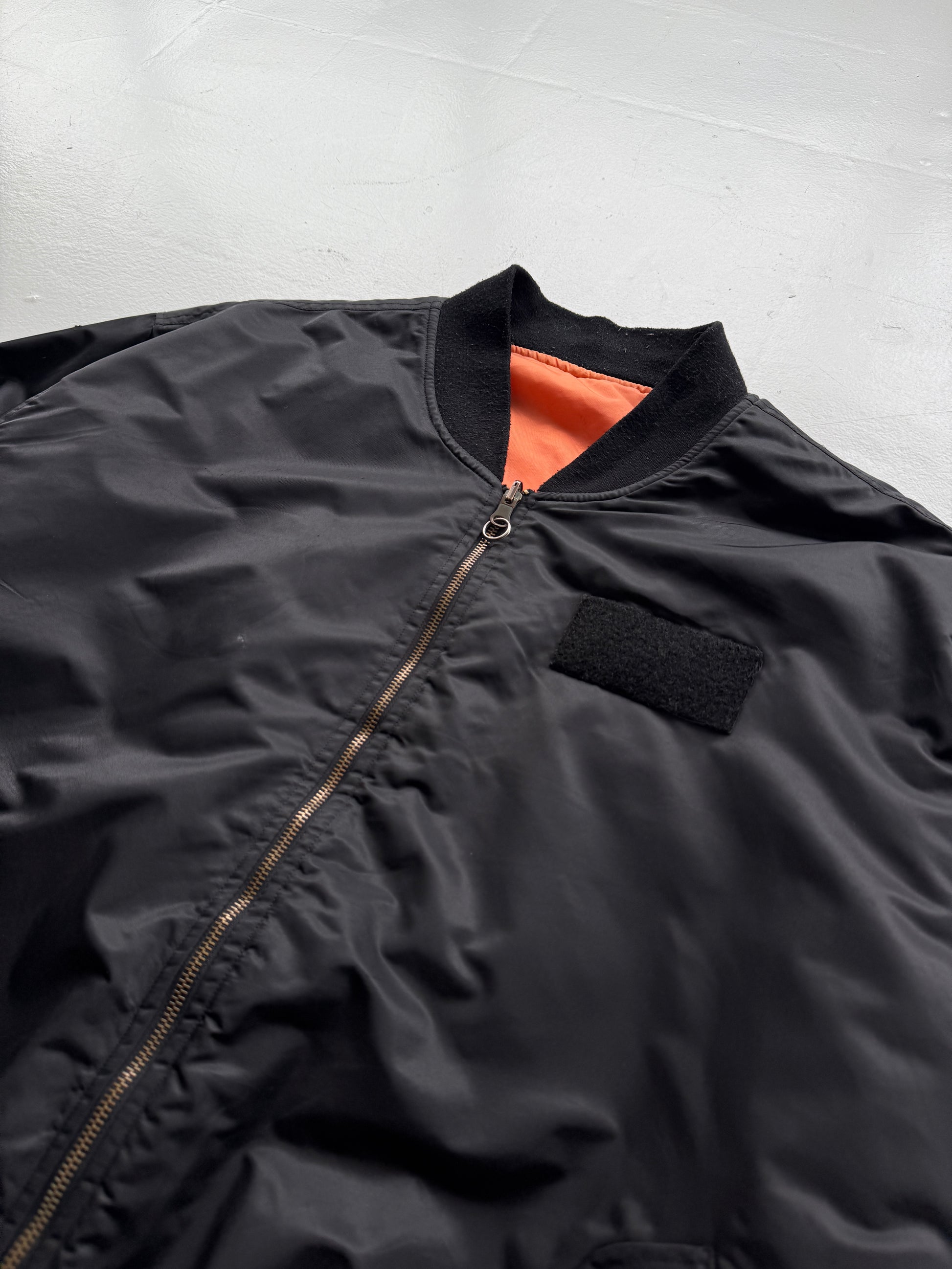Black Reversible 90's Vintage Bomber Jacket - XXL