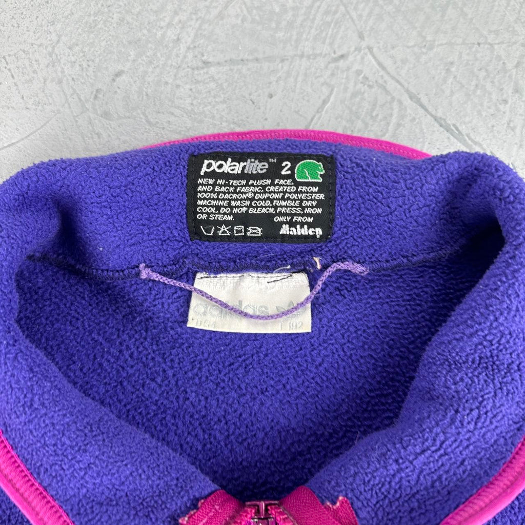 Purple Fleece Adidas Trekking 90s vintage Quarter-zip Sweatshirt - XL