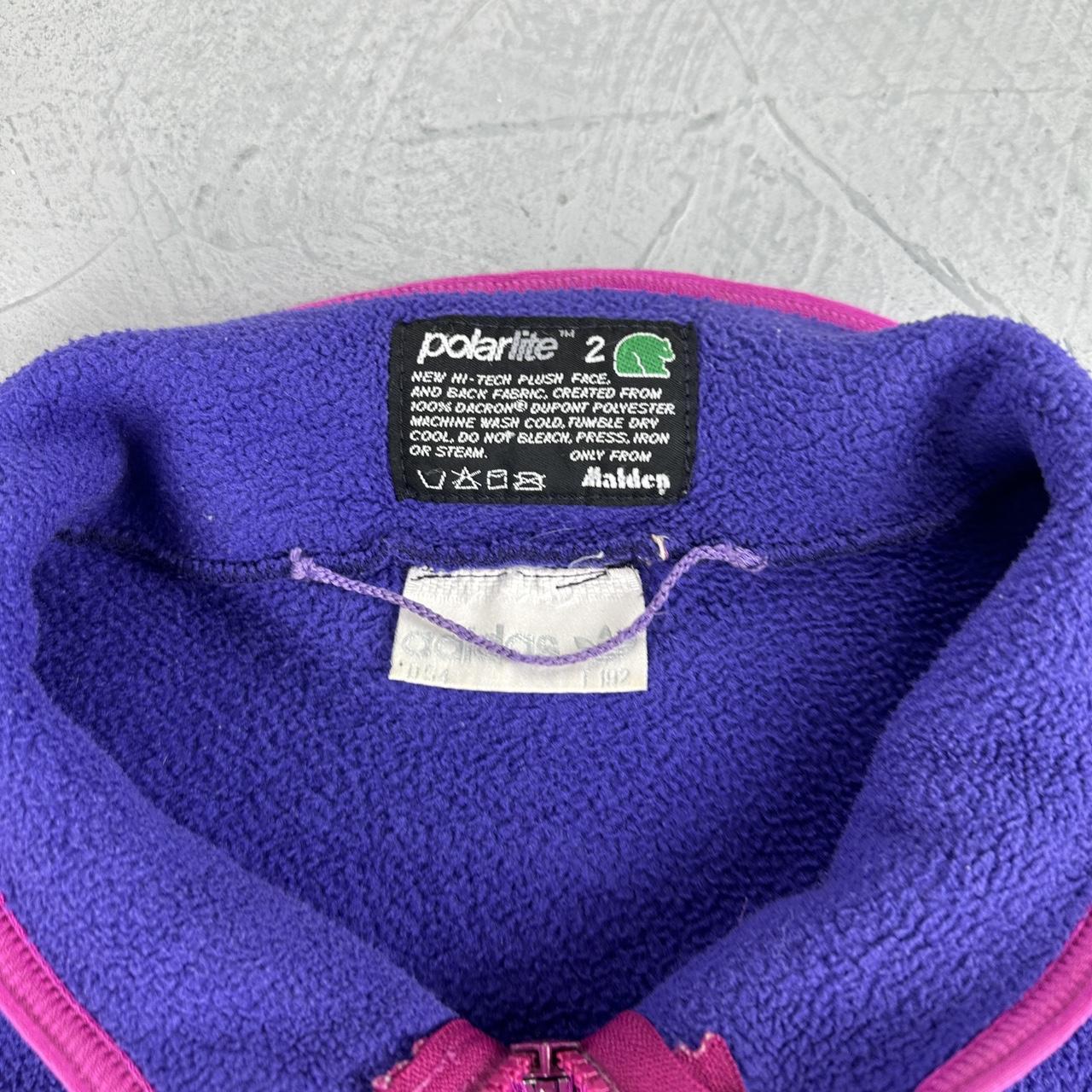 Purple Fleece Adidas Trekking 90s vintage Quarter-zip Sweatshirt - XL