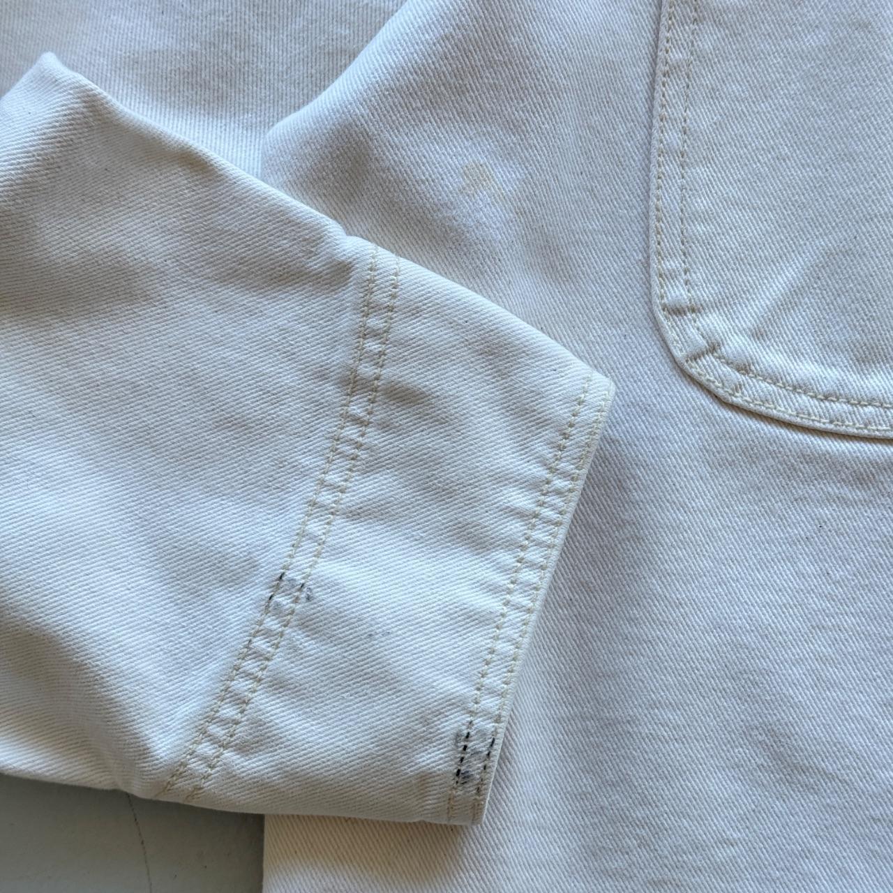 White Calvin Klein 90’s Vintage Denim Chore Coat - Large