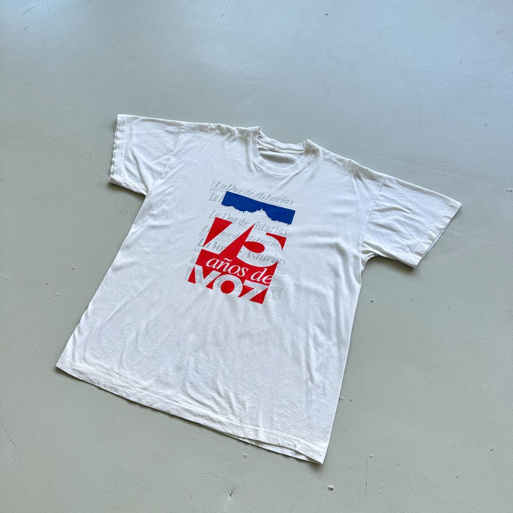 White French 75 Year Anniversary Vintage 90's T-shirt - XL