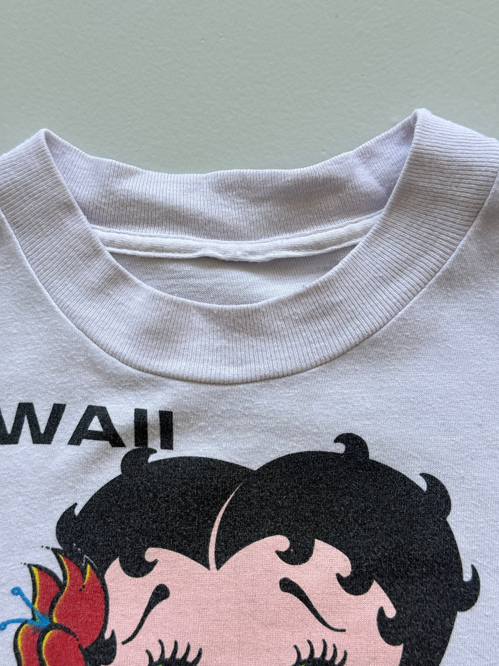 White Betty Boop 90's Vintage Graphic Single Stitch Tourist T-Shirt - Medium