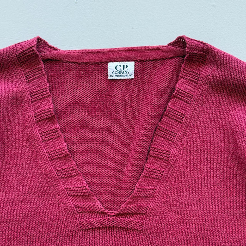 Burgundy C.P Company Chenille 90's Vintage Sweatshirt - XL