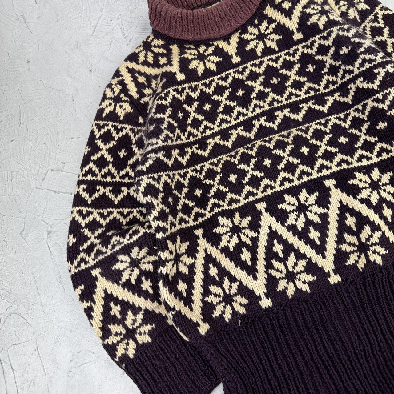 Hand Knit 90's Woollen Sweatshirt - Large