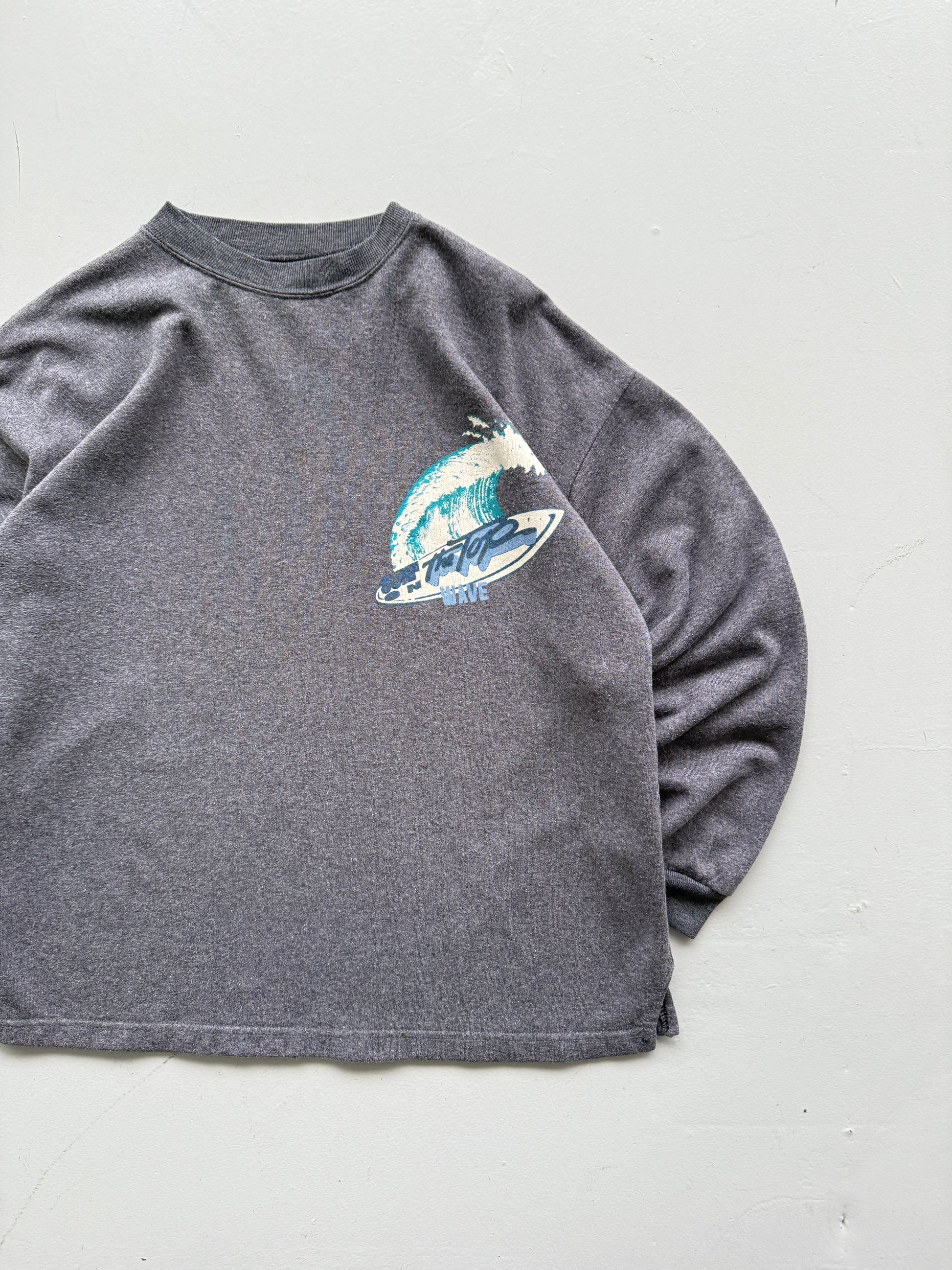 Grey Brownie 90's Vintage Surfer Graphic Sweatshirt Jumper - Small
