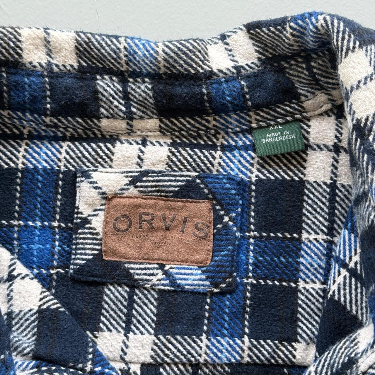 Blue Orvis 90’s Vintage Flannel Long Sleeve Shirt - XXL