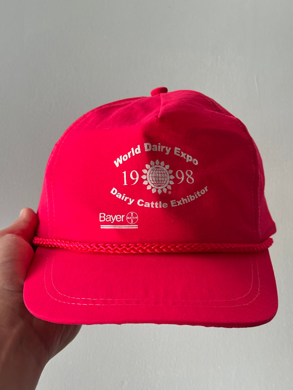 Red World Dairy Expo 1998 Vintage SnapBack Trucker Cap