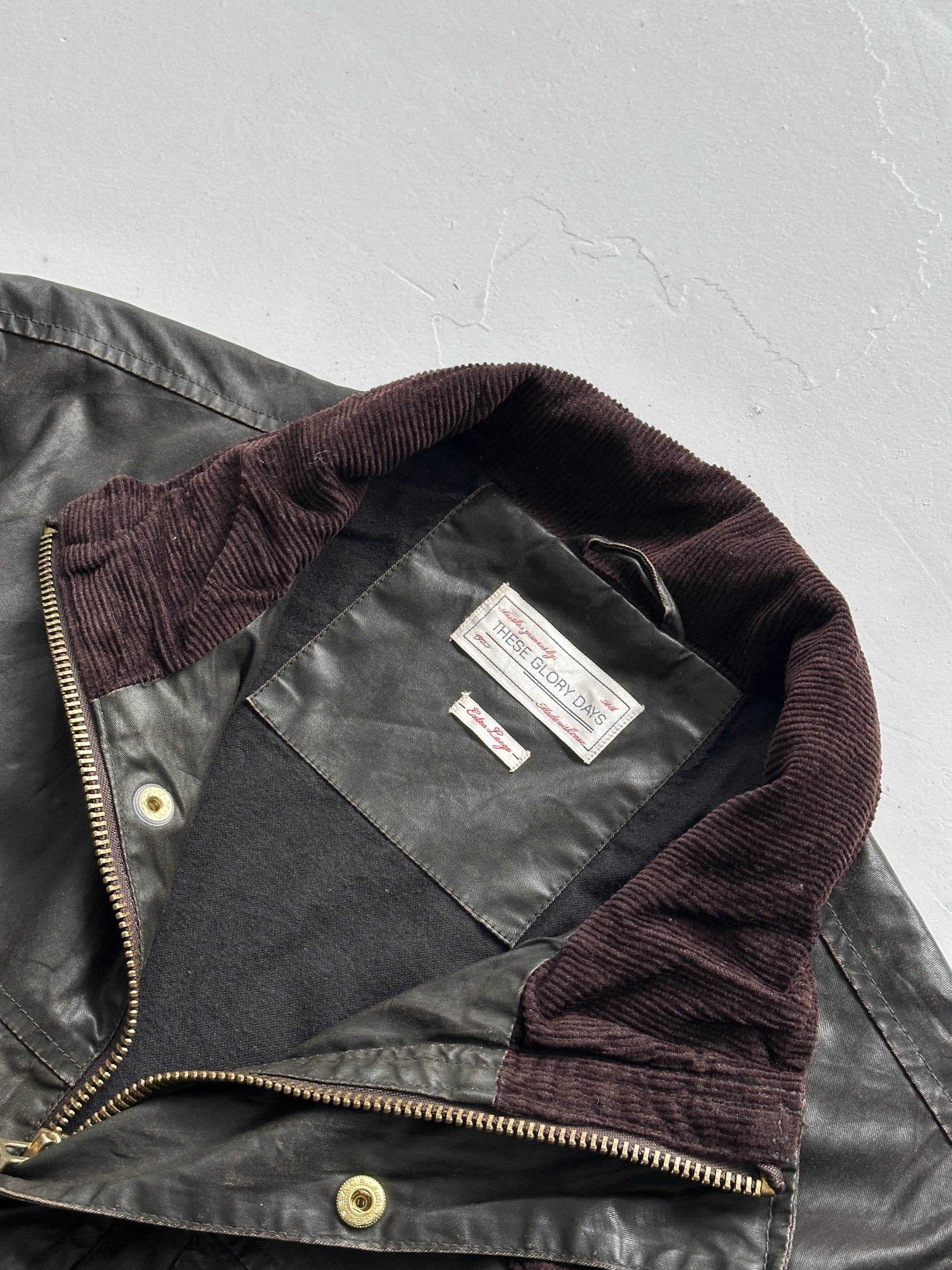 Brown Black Vintage Utility Field Jacket These Glory Days - Womens 12/14