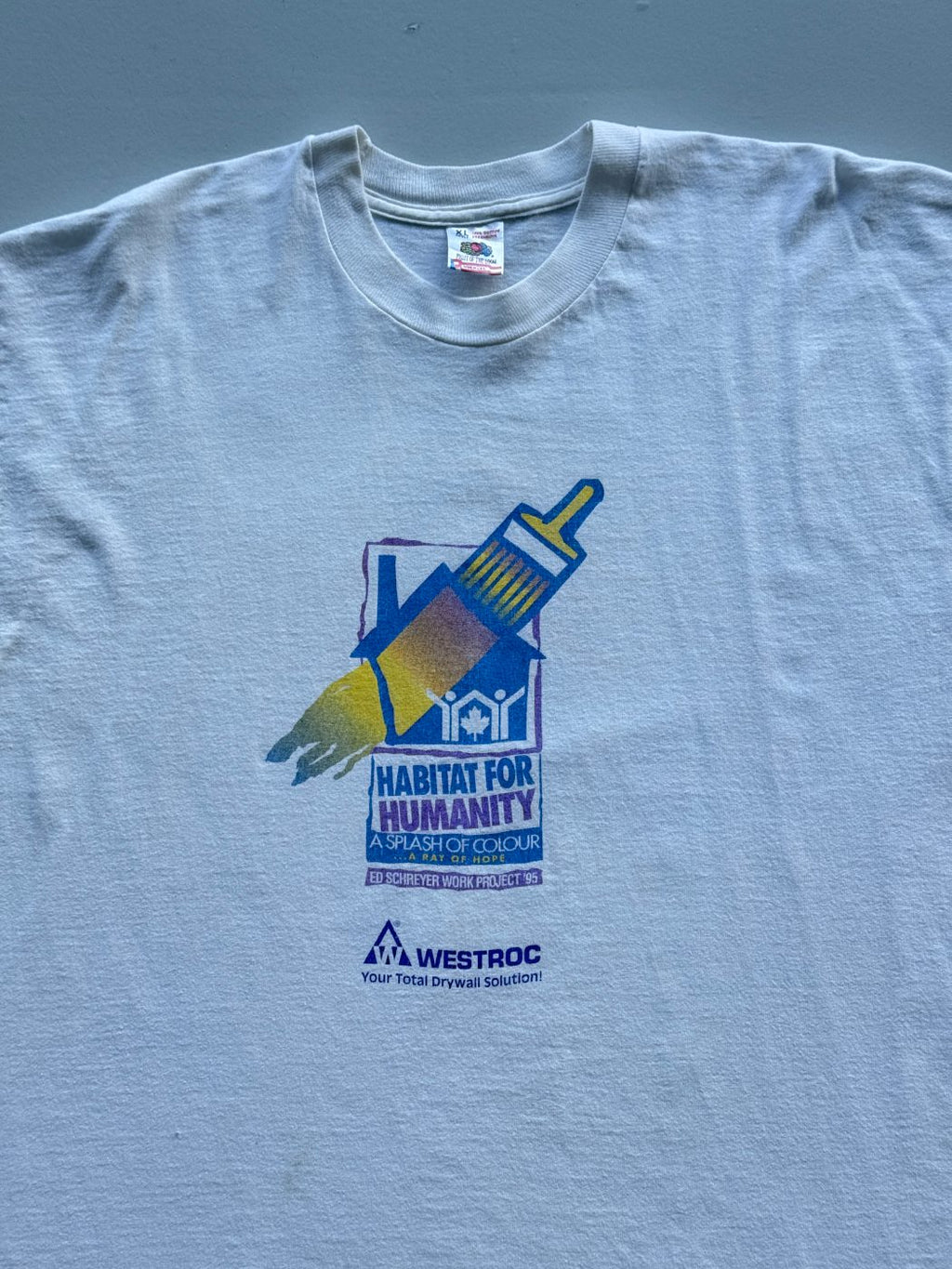 Fruit of the Loom Habitat for Humanity Canada Ed Schreyer Work Project '95 Vinta