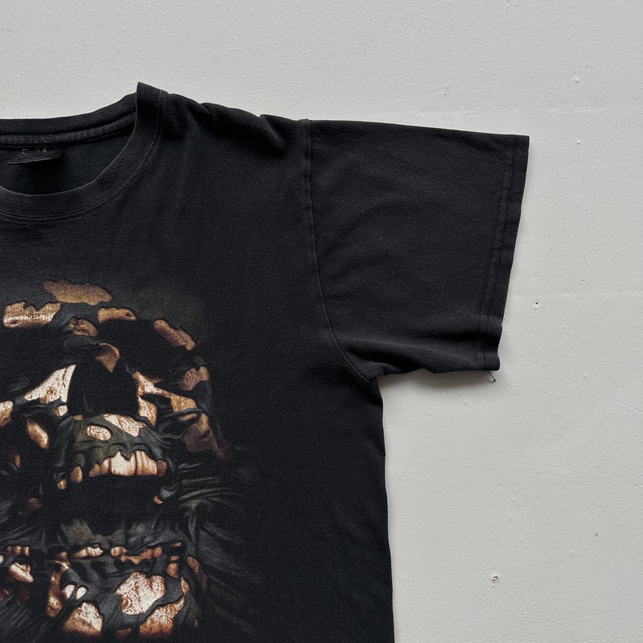 Black Gothic Skull Y2K 00s Vintage T-shirt - Boxy Large