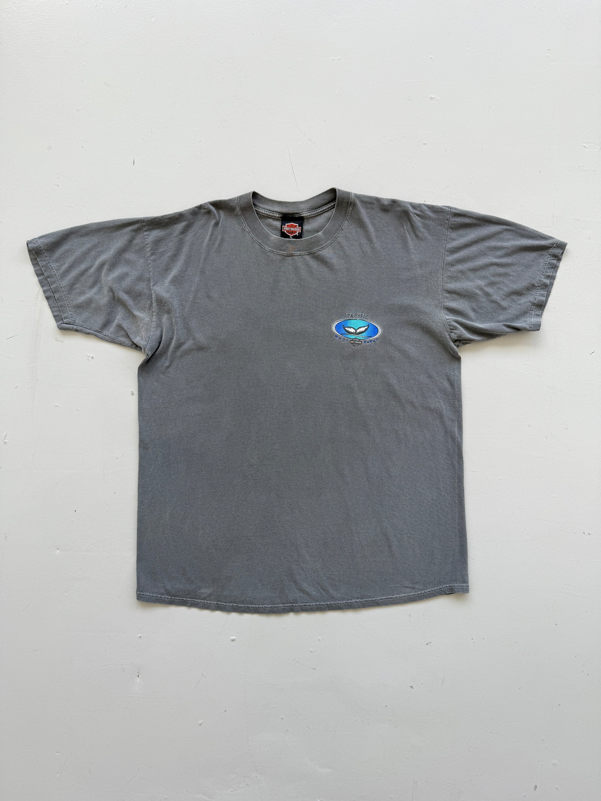 Grey Harley Davidson 90's Vintage Sun Faded Graphic T-Shirt - XL