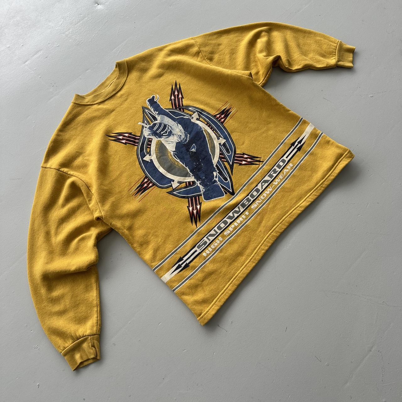 Yellow Snowboarding 90’s Vintage Graphic Sweatshirt - Large