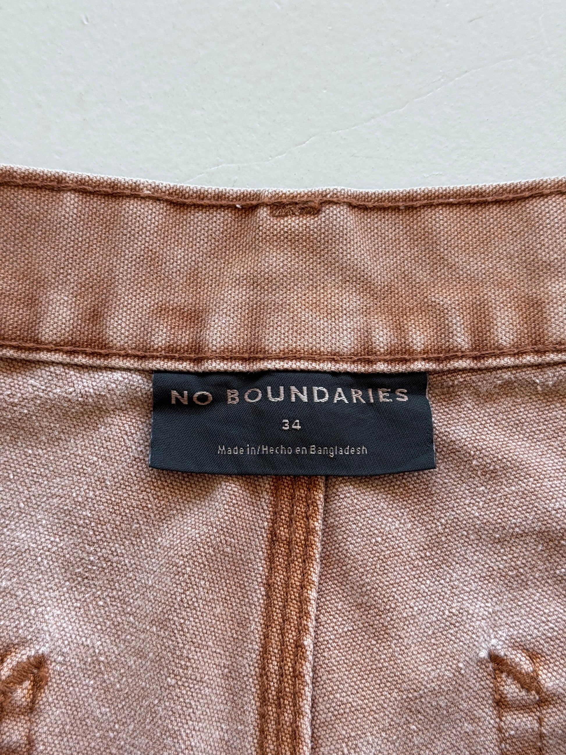Brown No Boundaries 00's Vintage Canvas Carpenter Workwear Shorts - W34 x L8