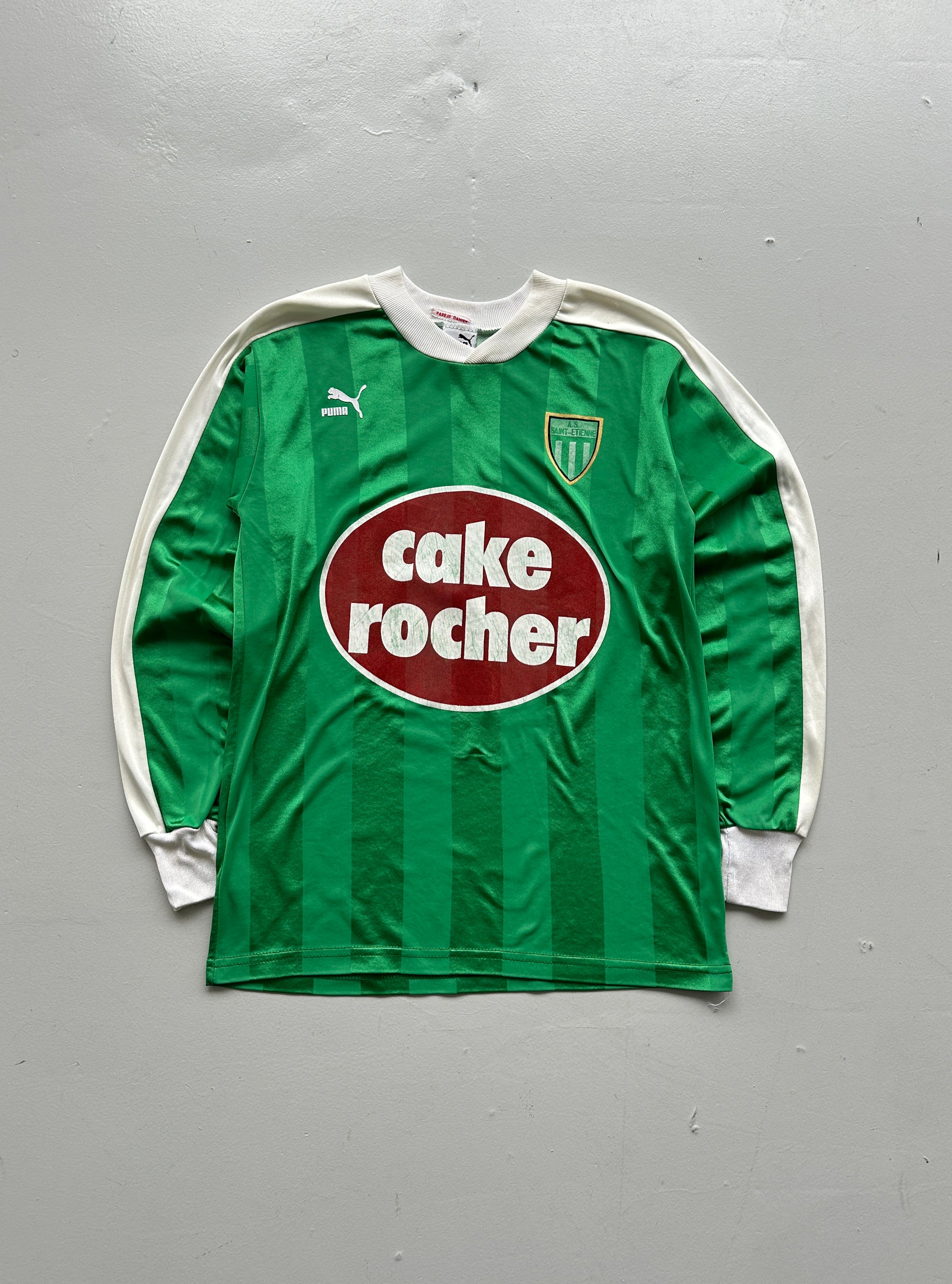 Vintage 80's Football Shirt ASSE Cake Rocher Puma Jersey 1985-1986 - XS