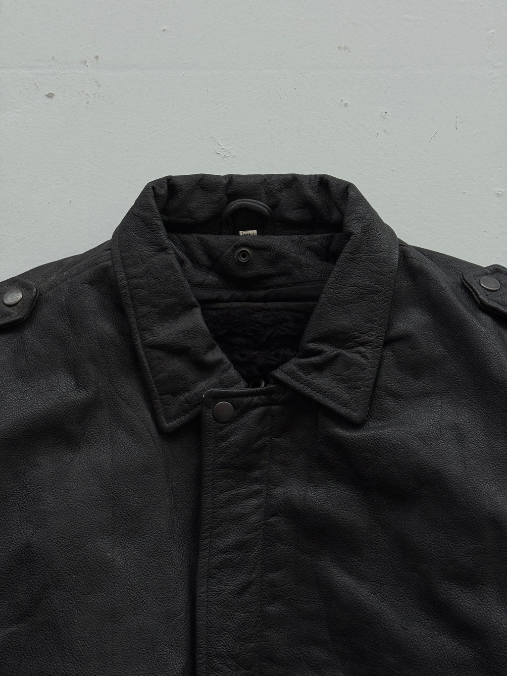 Black A2 Leather Vintage Lined Aviation Bomber Jacket 005 - XL