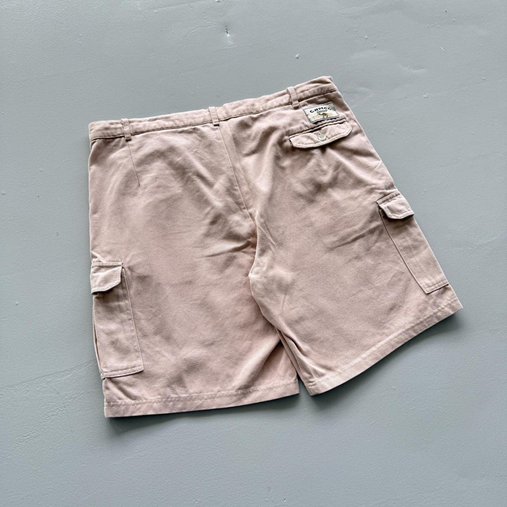 Pale Pink Camel Cotton 90’s Cargo Shorts - 36"