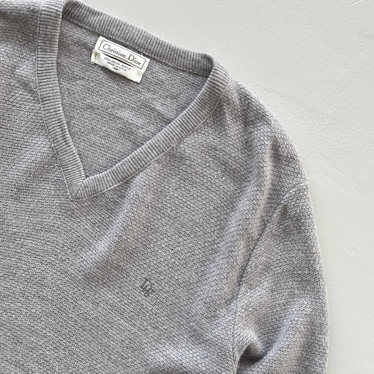 Grey Christian Dior Vintage 90s Sweatshirt - Women’s 8-10 Medium