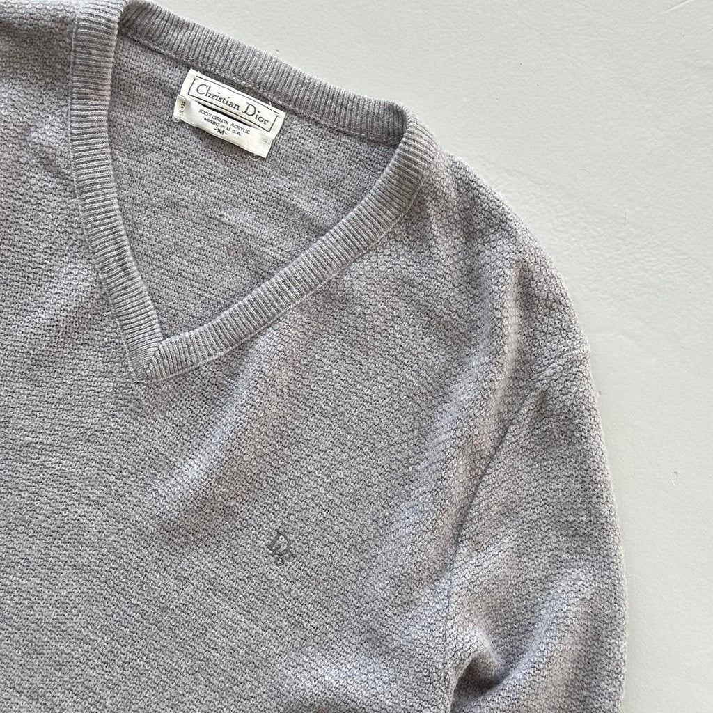 Grey Christian Dior Vintage 90s Sweatshirt - Women’s 8-10 Medium