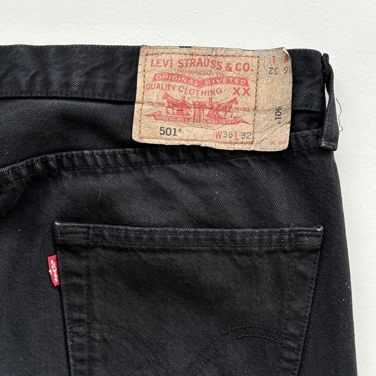 Black Straight Leg Levi’s 501 Denim Jeans - 34" x 29"