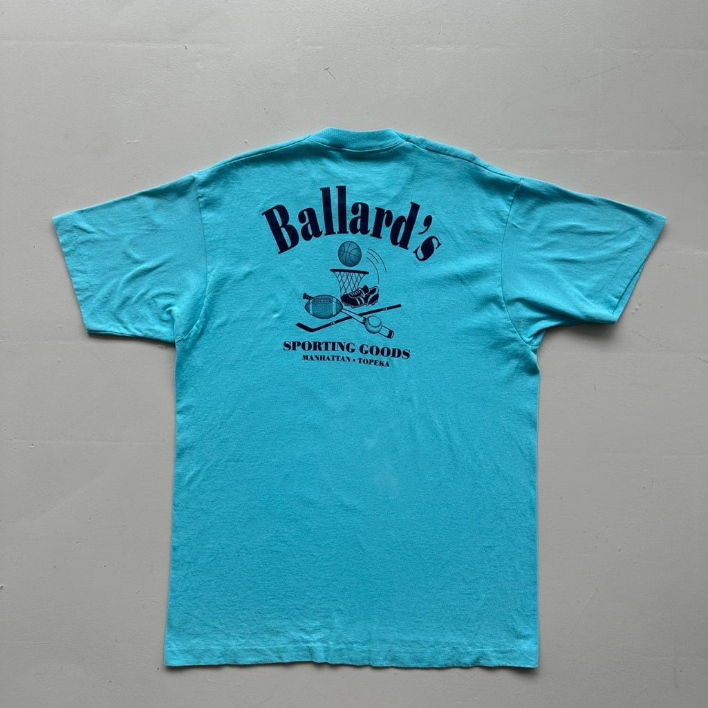 Blue Olympic Bars Drinking 90s Vintage T-shirt - Large