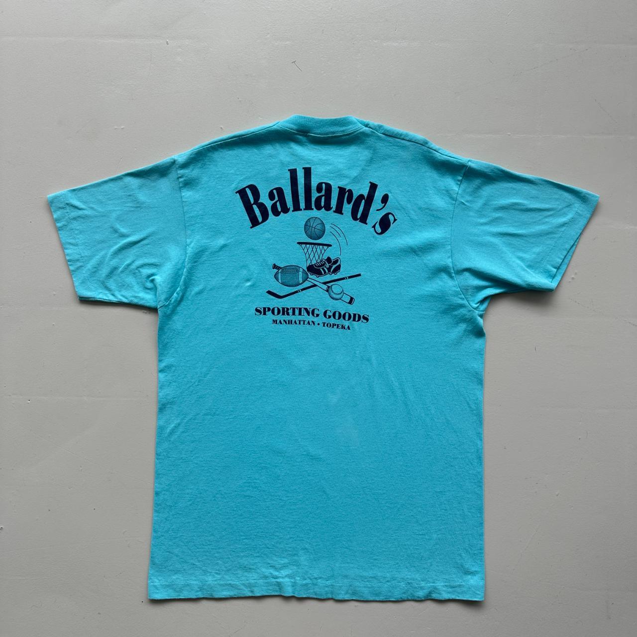 Blue Olympic Bars Drinking 90s Vintage T-shirt - Large