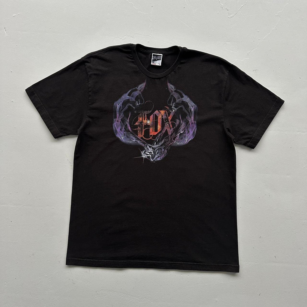 Black Fox Racing Y2K 00s Vintage Graphic T-Shirt - XL