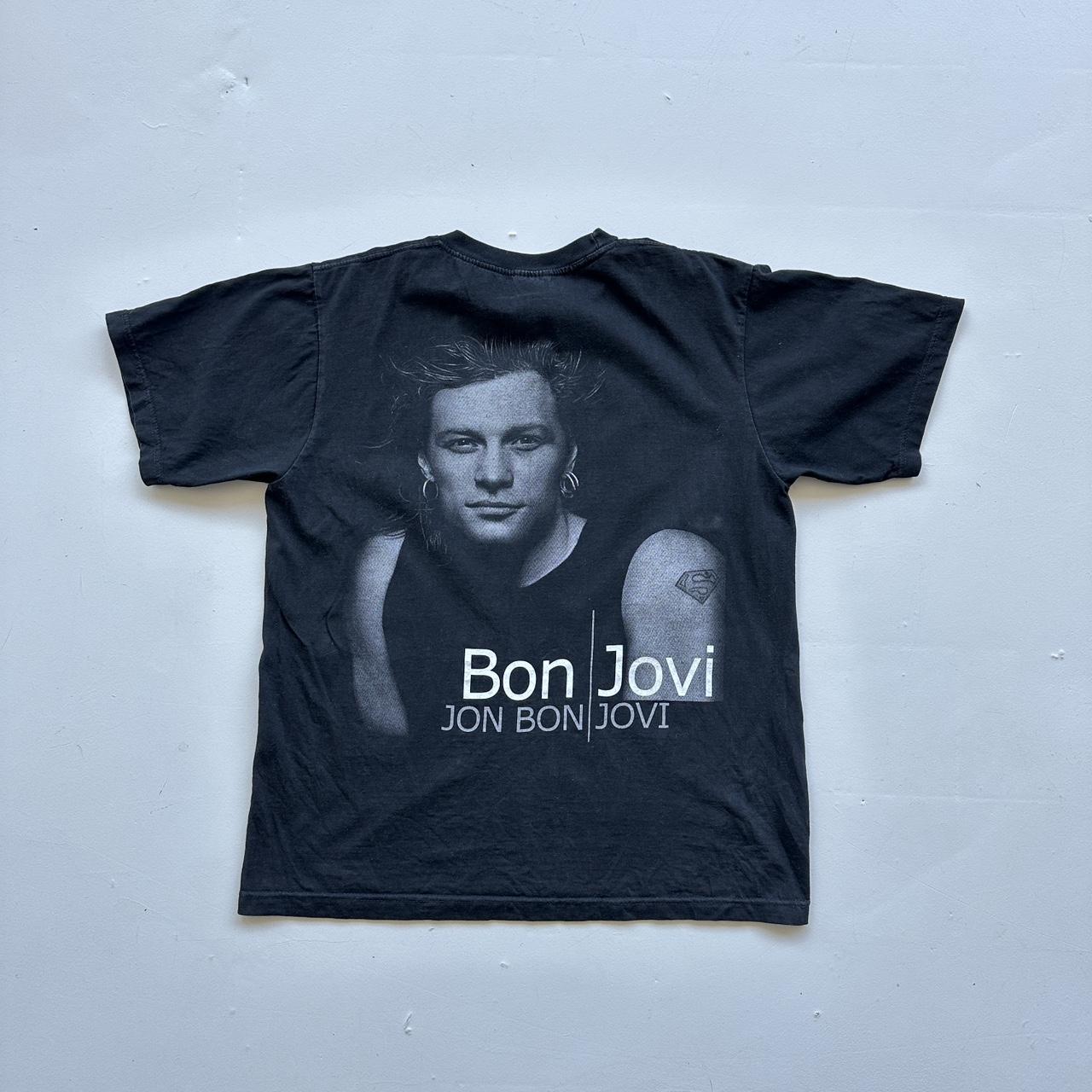 Bon Jovi Black 00s Vintage T-shirt - Large