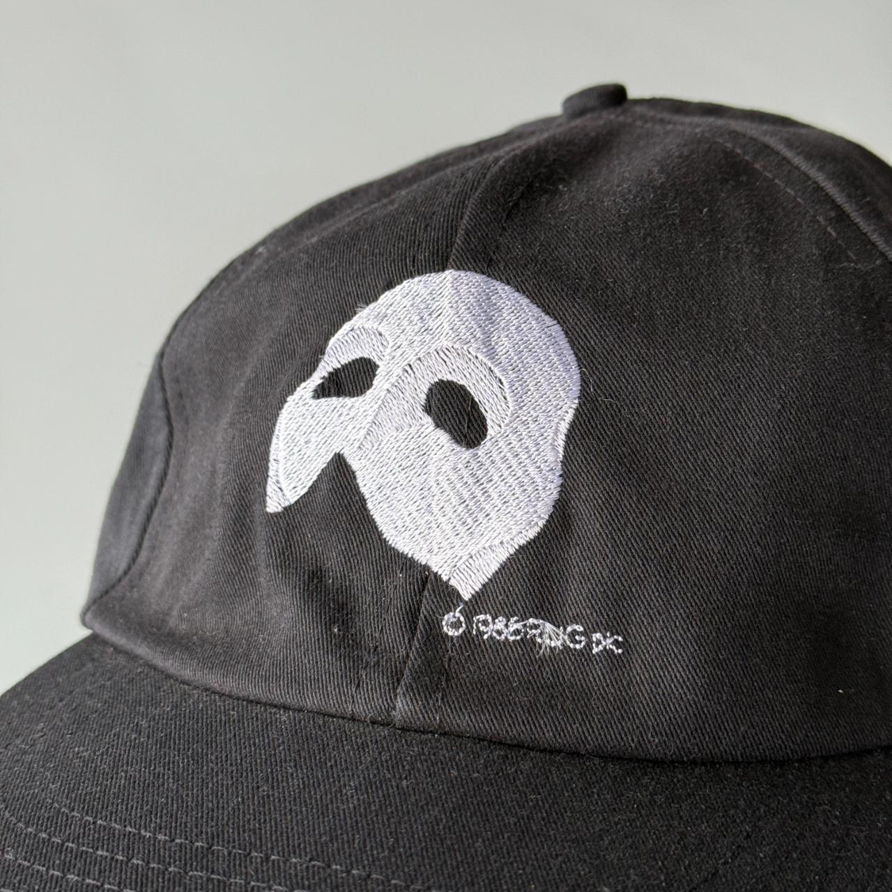 Black Phantom Of The Opera Vintage 80's Leather Strap Cap