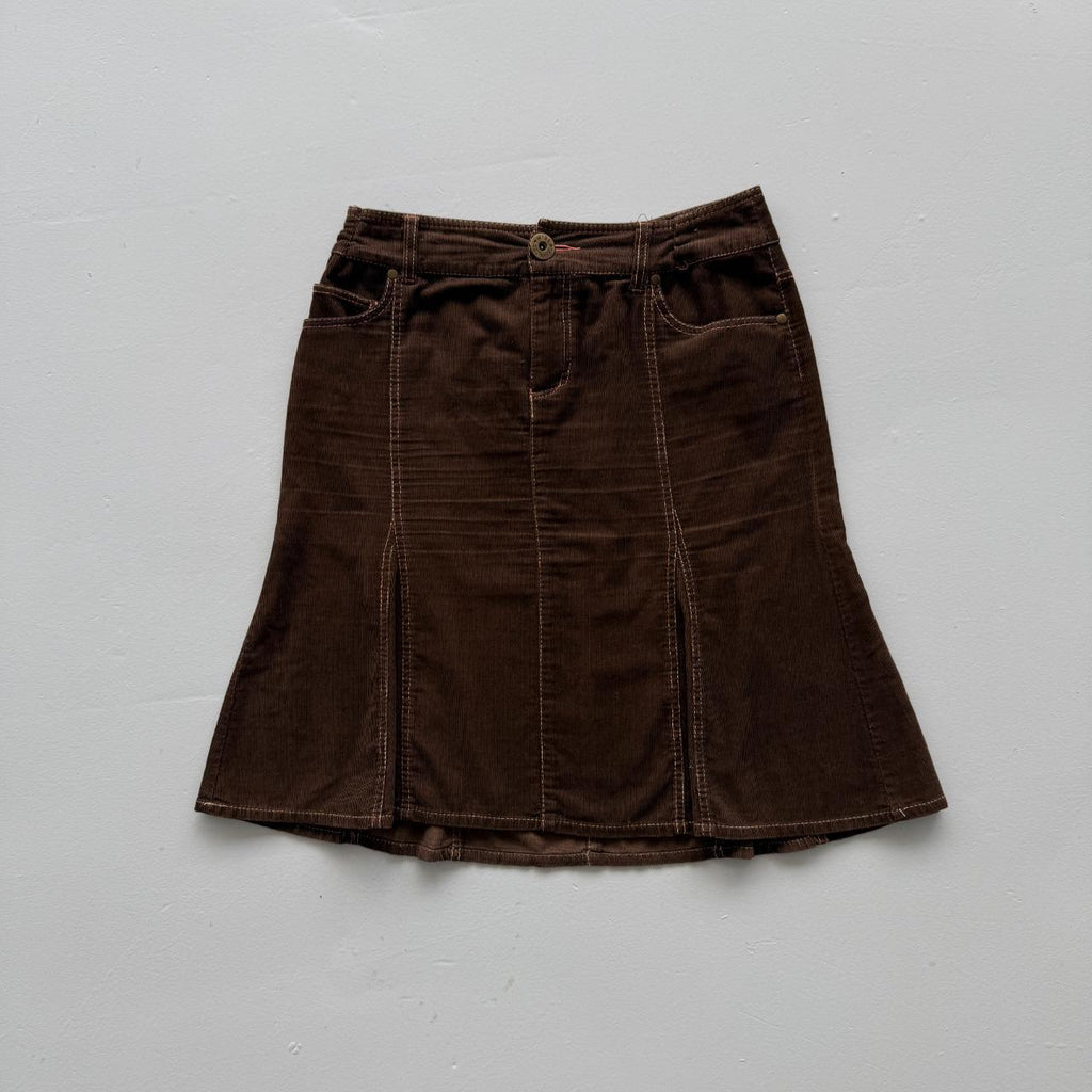 Brown Vintage Miss Selfridge Y2K Velvet Skirt - W30 L23 Size 12