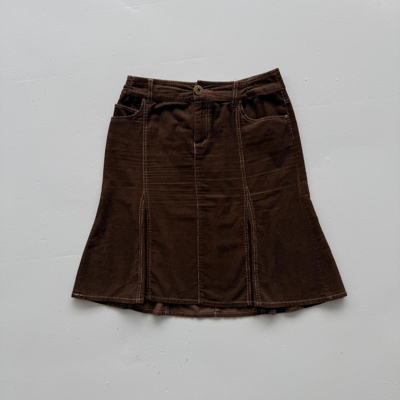 Brown Vintage Miss Selfridge Y2K Velvet Skirt - W30 L23 Size 12