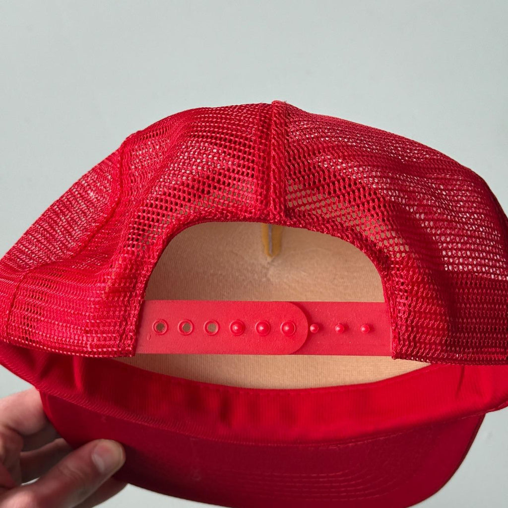 Red The Bar Vintage Foam and Mesh SnapBack Trucker Cap