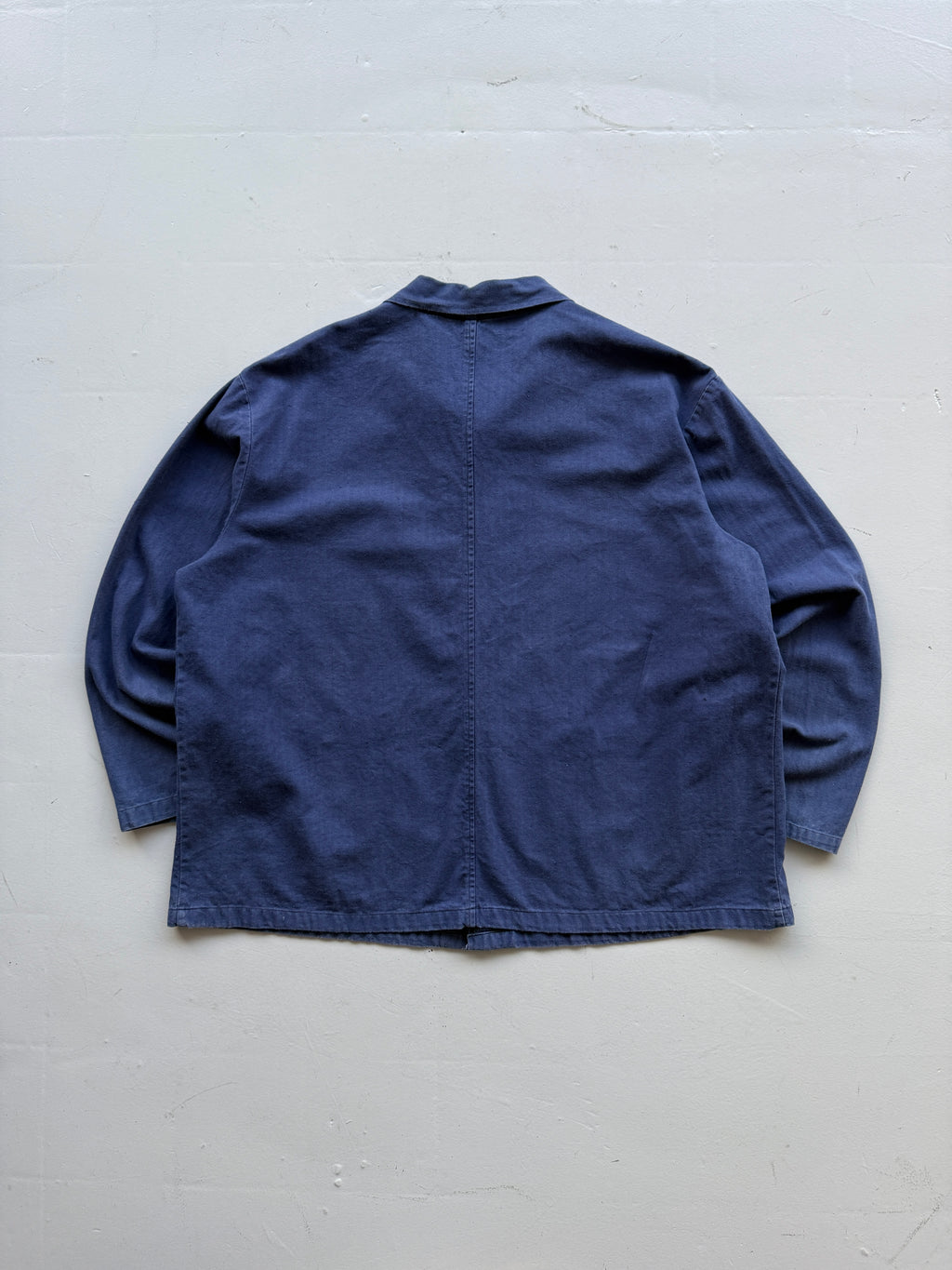 Herringbone Twill Navy French Workwear 80’s Vintage Chore Jacket CH027 - 2XL