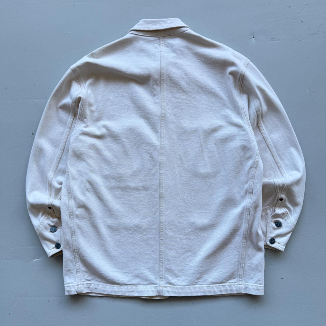 White Calvin Klein 90’s Vintage Denim Chore Coat - Large