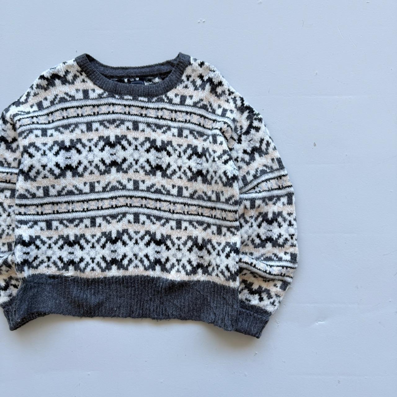 Cream Patterned GAP 00s Acrylic Knit Jumper - 10