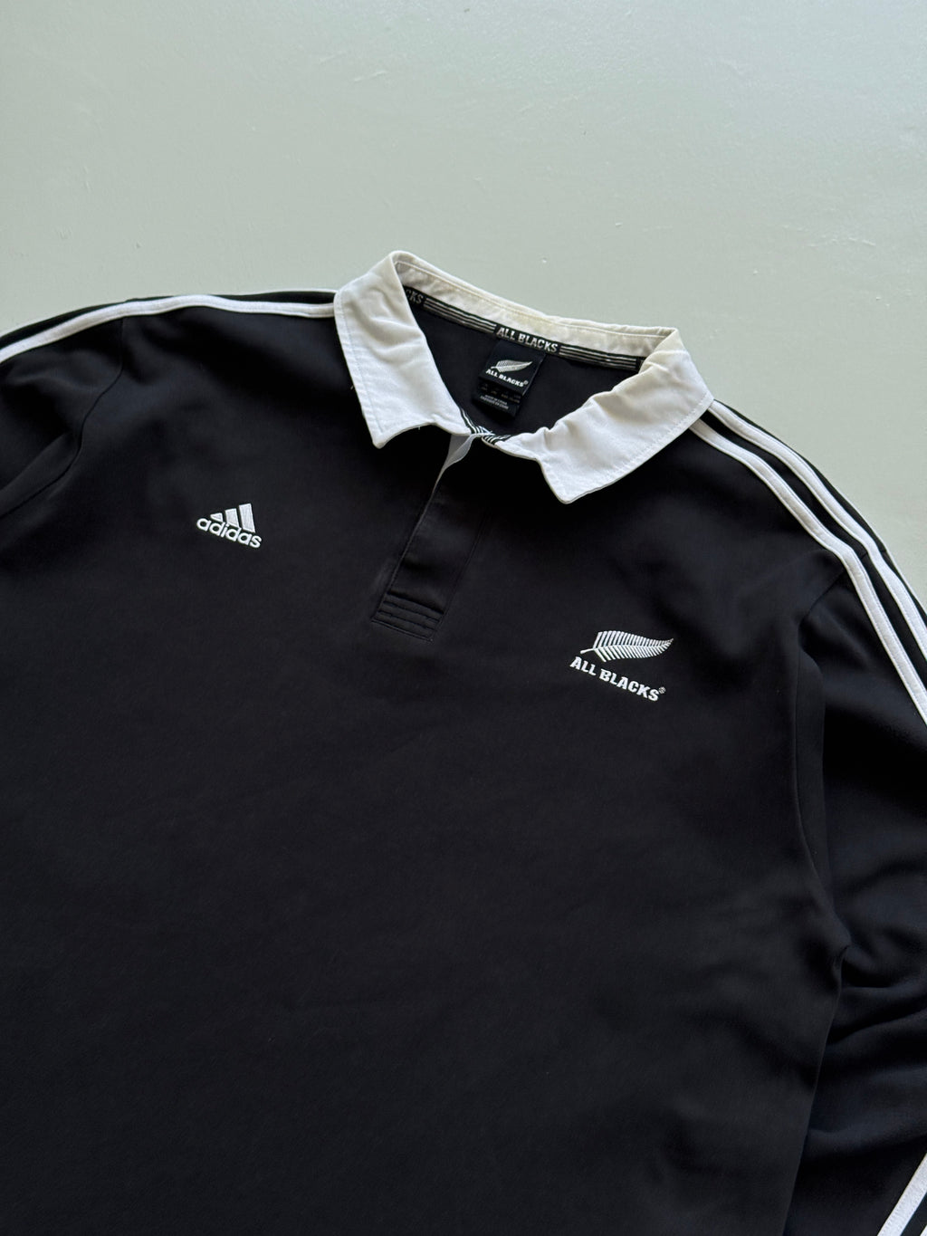 Adidas All Blacks New Zealand Rugby 00's Vintage Jersey Polo Shirt - XL