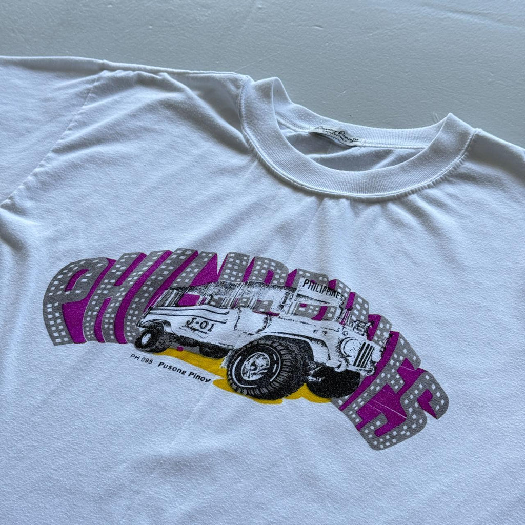 White Philippines Vintage 90s T-shirt - Small