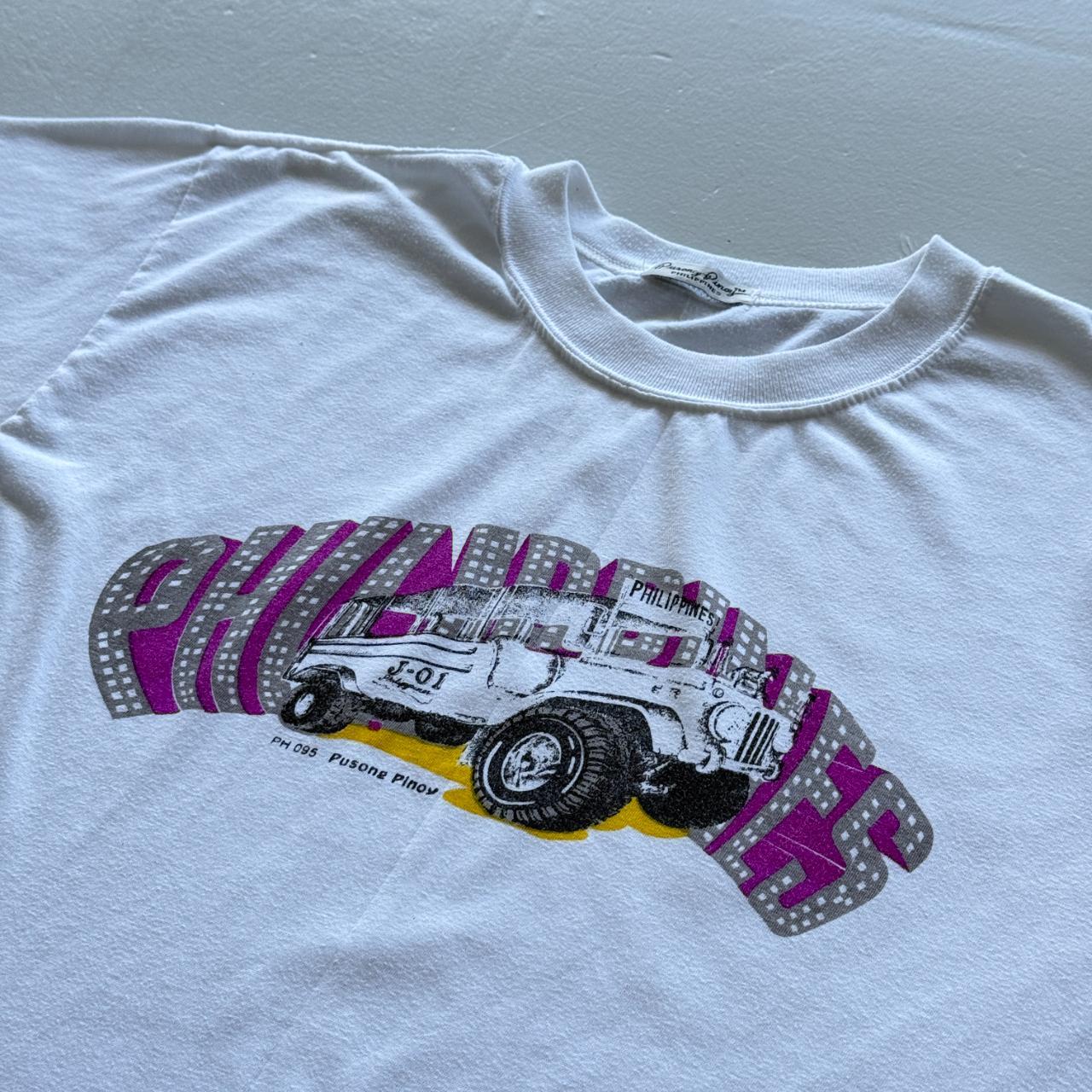 White Philippines Vintage 90s T-shirt - Small