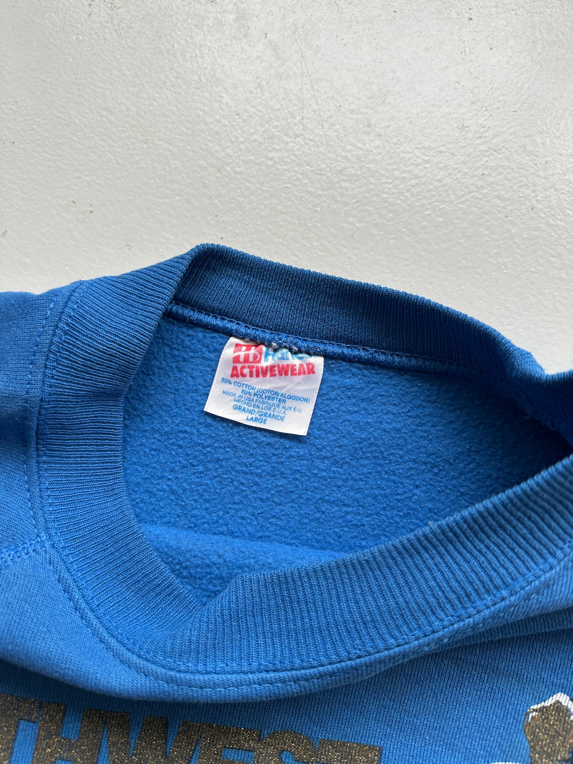 Blue Northwest Territories 90's Vintage Graphic Sweatshirt Jumper - Medium