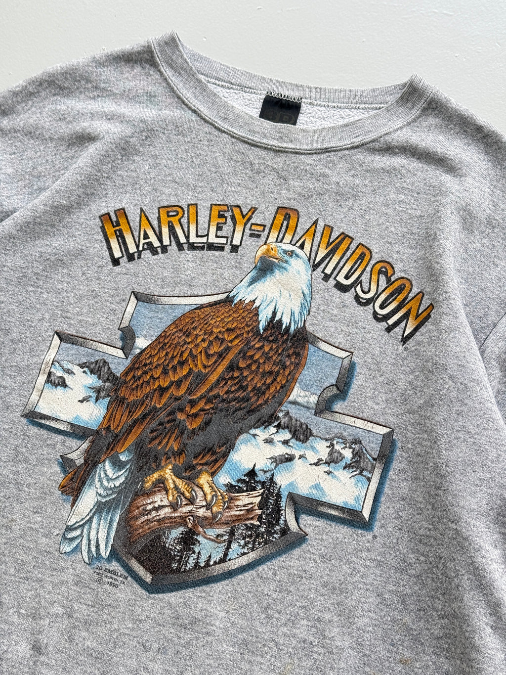 Harley-Davidson Ventura California 3D Emblem 1990 Rare Vintage Sweatshirt - Medi