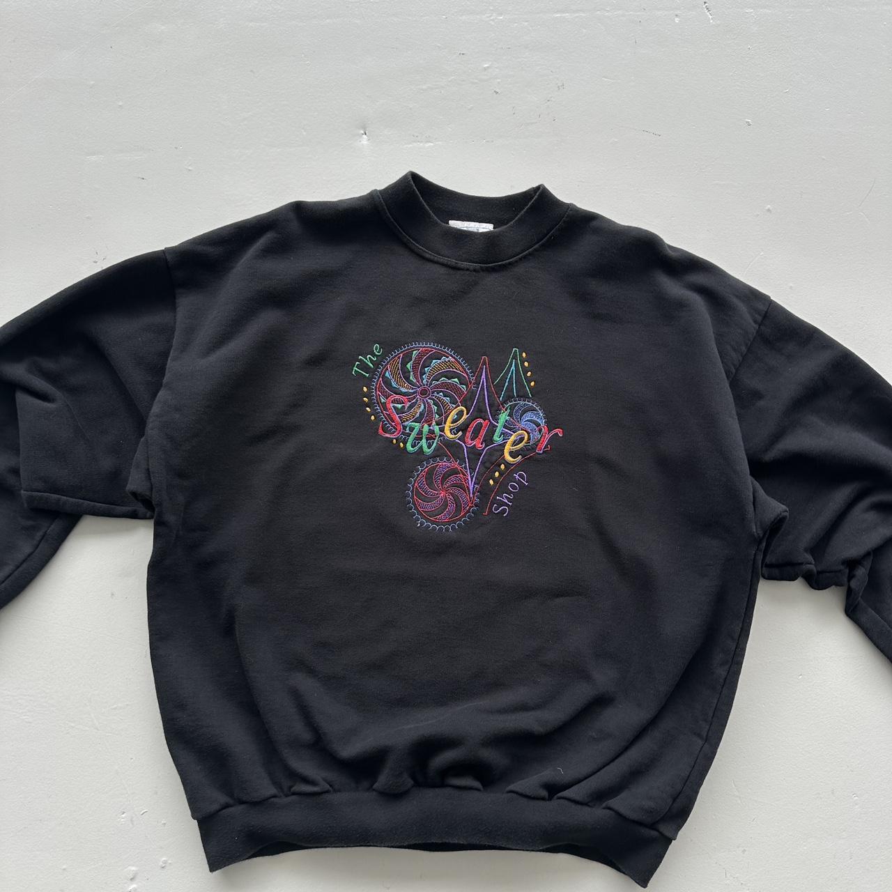 Black The Sweater Shop Vintage Embroidered Sweatshirt - XL