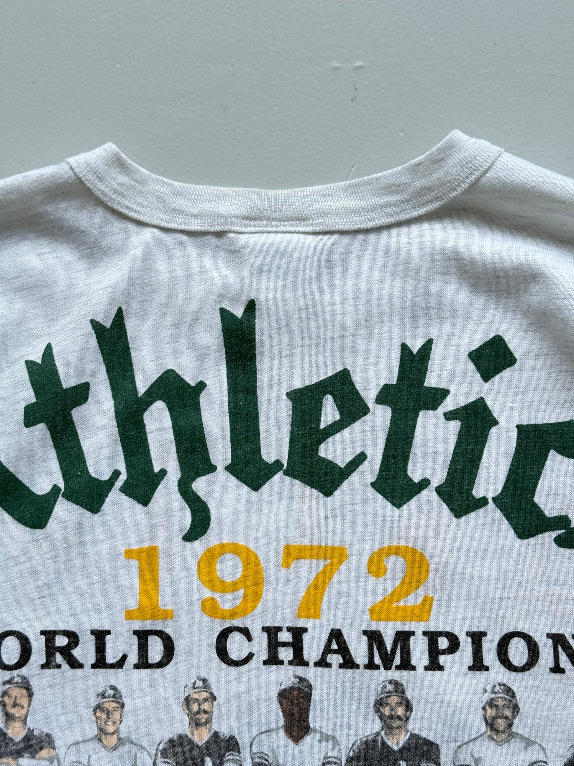 Oakland Athletics 1972 World Champions 90's Vintage Single Stitch Graphic T-Shir