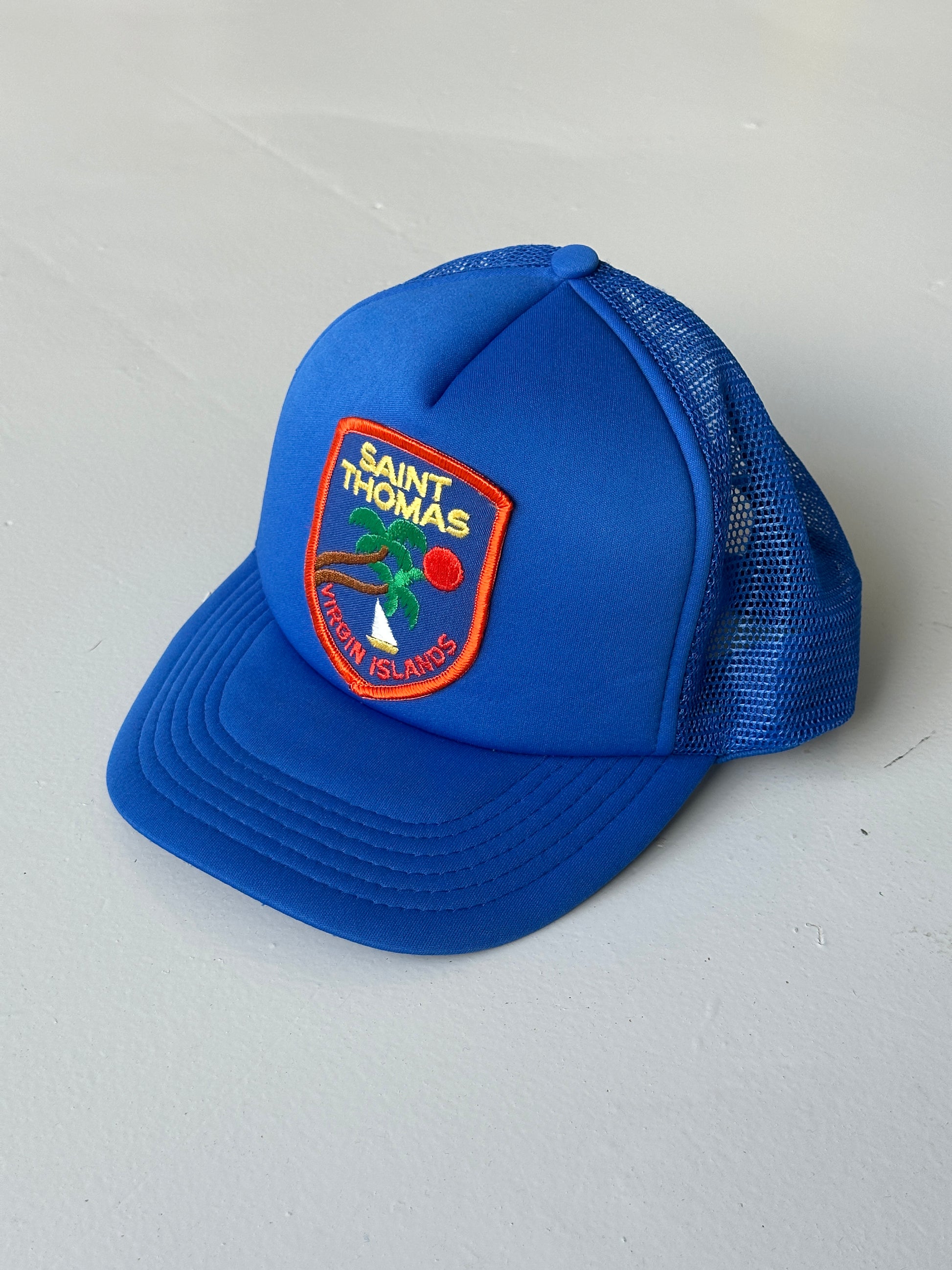Blue Vintage SnapBack Trucker Cap Foam & Mesh Saint Thomas Virgin Islands