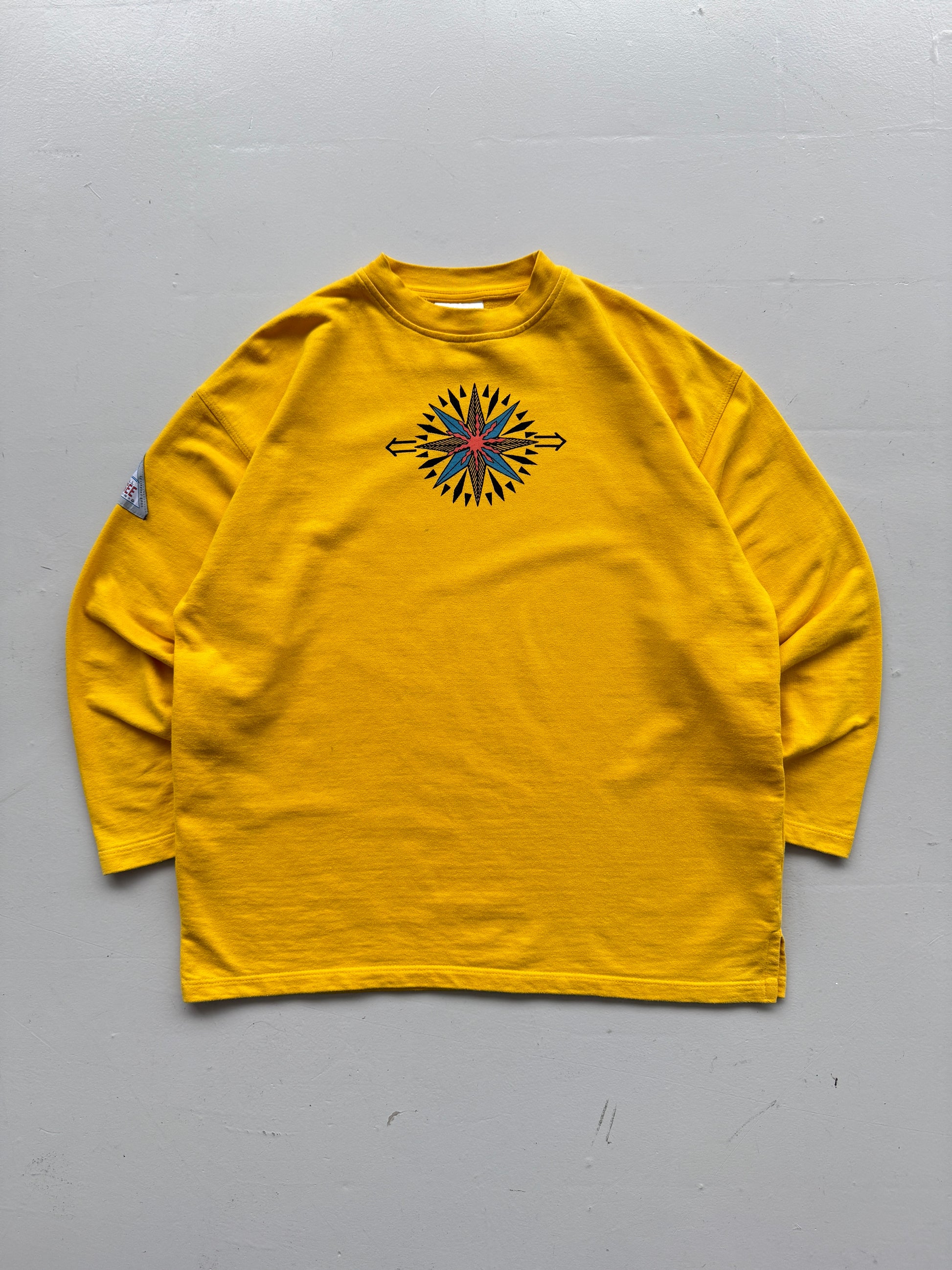 Yellow Chiemsee Surf 90's Vintage Surfer Graphic Sweatshirt Jumper - Large