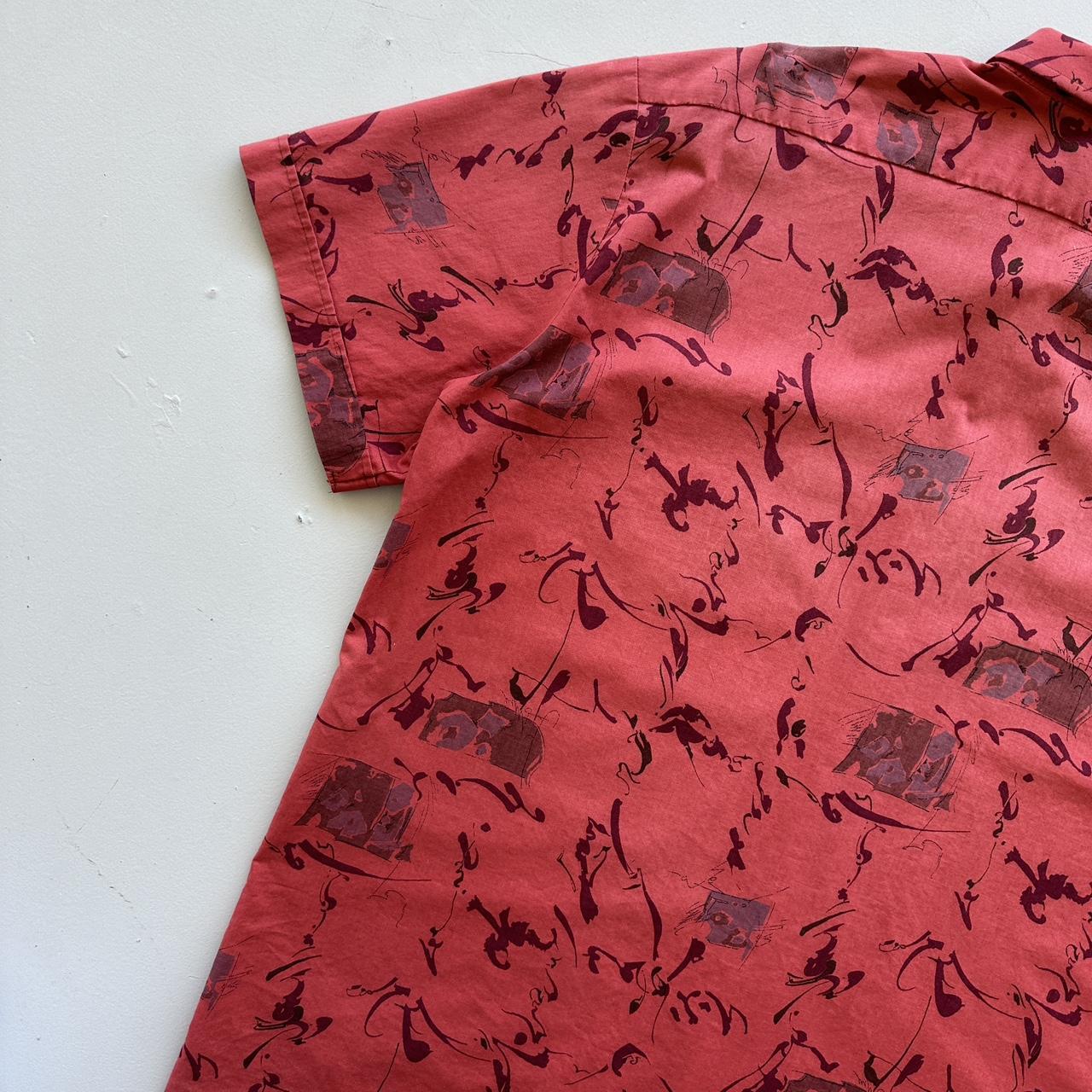 Red Light Weight Cotton Summer 80s Vintage Shirt - XL