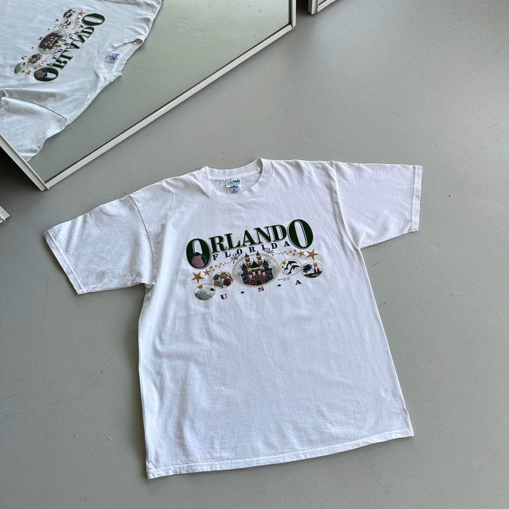 White Orlando Florida Disneyland Vintage T-shirt - XL
