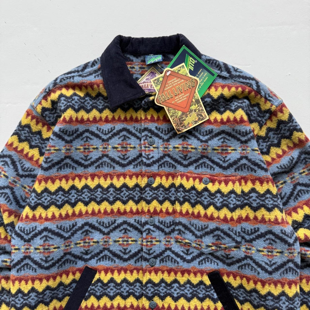 Geometric Pattern Mito 90’s Deadstock Over Shirt - XL